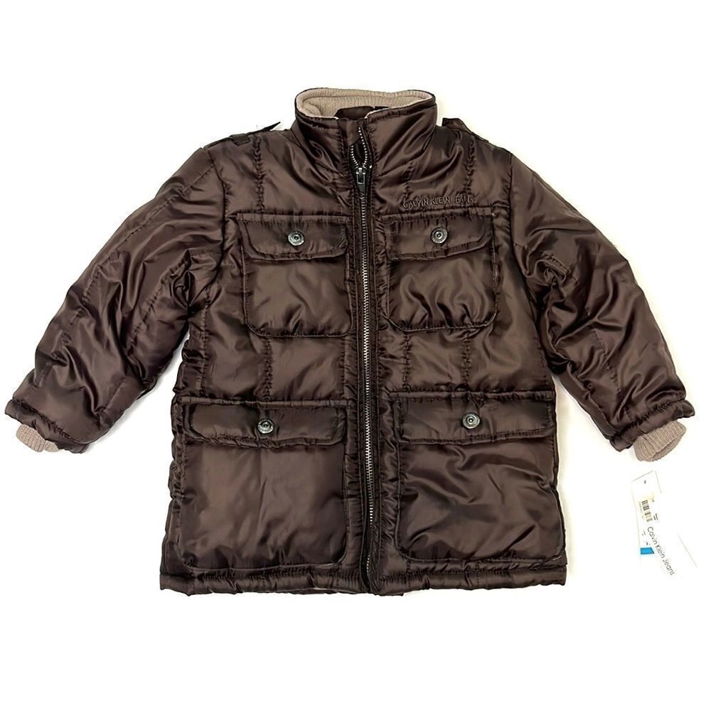 Calvin Klein Baby Brown Puffer Snow Jacket Size 24 months